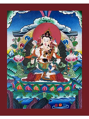 Dorje Sempa Yab Yum Thangka (Brocadeless Thangka)