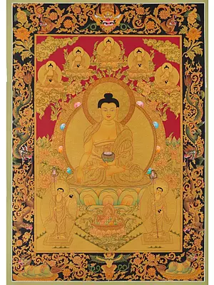 Shakyamuni Buddha Thangka (Brocadeless Thangka)