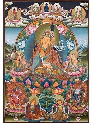 Guru Rinpoche's 8 Manifestation (Brocadeless Thangka)