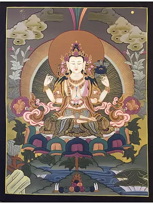 Chengrezig (Brocadeless Thangka)