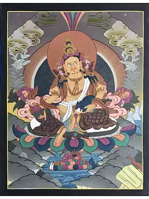Dzambala Thangka (Brocadeless Thangka)