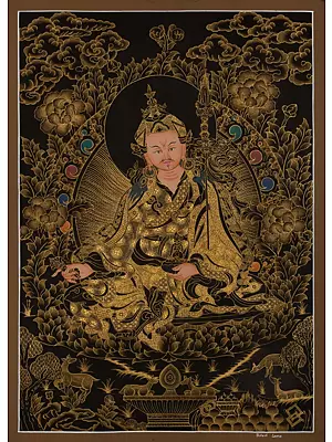 Guru Rinpoche/Guru Padmasambhava Thangka (Brocadeless Thangka)