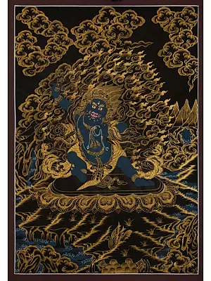 Vajrapani Thangka (Brocadeless Thangka)