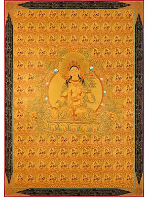 108 White Tara (Brocadeless Thangka)