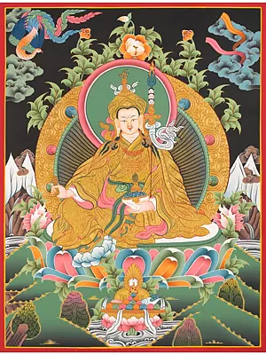 Guru Rinpoche/Guru Padmasambhava Thangka (Brocadeless Thangka)