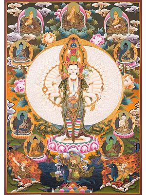 Lokeshvara Thangka (Brocadeless Thangka)
