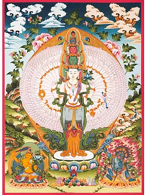 Lokeshvara Thangka (Brocadeless Thangka)