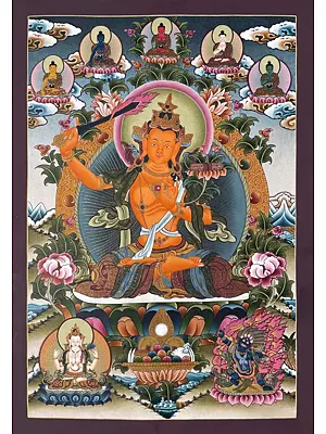 Manjushree Thangka (Brocadeless Thangka)