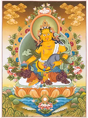 Dzambala (Brocadeless Thangka)