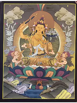 Manjushree (Brocadeless Thangka)