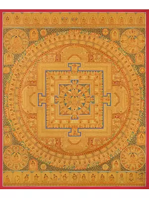 Buddha Mandala Thangka (Brocadeless Thangka)