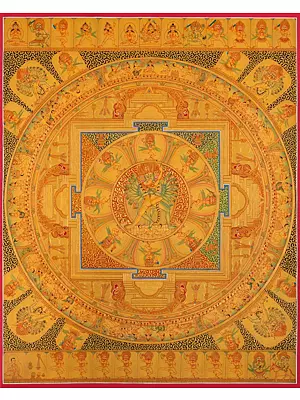 Hevajra Mandala (Brocadeless Thangka)