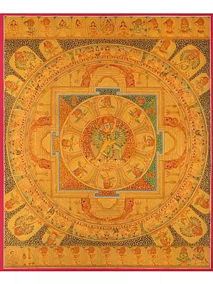 Hey Vajra Mandala (Brocadeless Thangka)