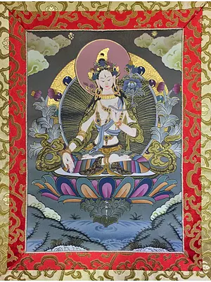 White Tara Thangka (Brocadeless)