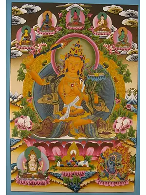 Manjushri (Brocadeless Thangka)