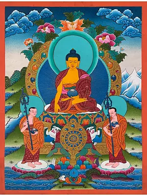 Shakyamuni Buddha Thangka (Brocadeless Thangka)