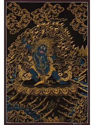 Vajrapani Thangka (Brocadeless Thangka)