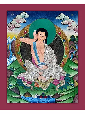 Milarepa Thangka Painting (Brocadeless Thangka)