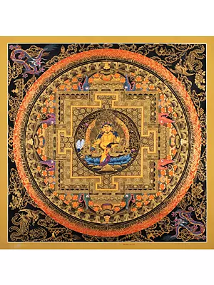 Dzambala Mandala Thangka (Brocadeless Thangka)