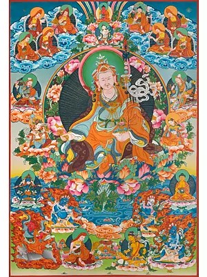 Eight Manifestations of Guru Padmasambhava (Brocadeless Thangka of Guru Rinpoche)