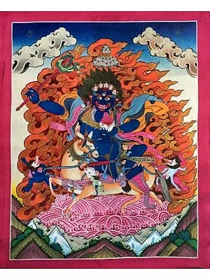 Palden Lhamo (Brocadeless Thangka) | Tibetan Buddhist Thangka Painting