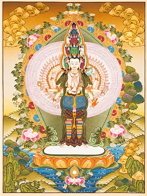 Lokeshvara thangka (Brocadeless Thangka)