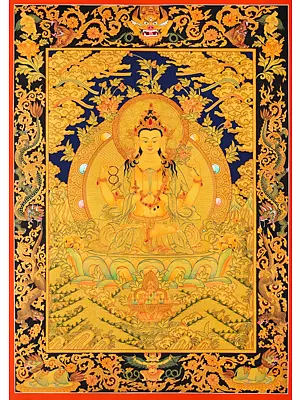 Chengrezig (Brocadeless Thangka)
