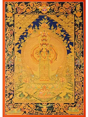Lokeshvara Thangka (Brocadeless Thangka)