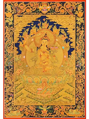 Manjushree Thangka (Brocadeless Thangka)