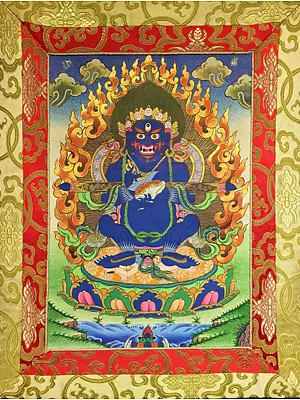 Small Sized Vajrapanjarnatha Mounted on a Brocade