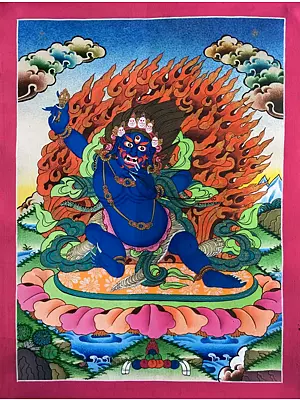 Vajrapani Thangka (Brocadeless Thangka)