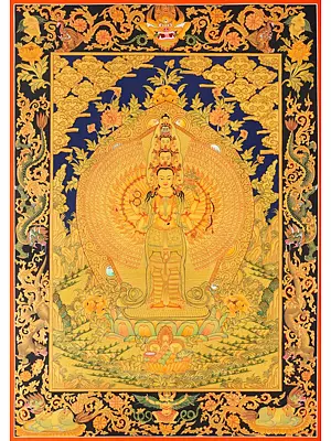Lokeshvara Thangka (Brocadeless Thangka)