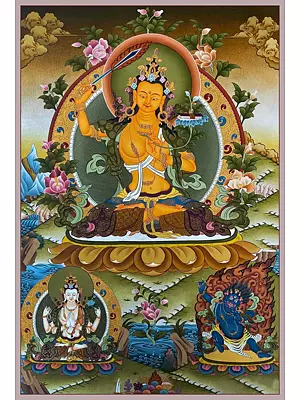 Manjushree Thangka (Brocadeless Thangka)