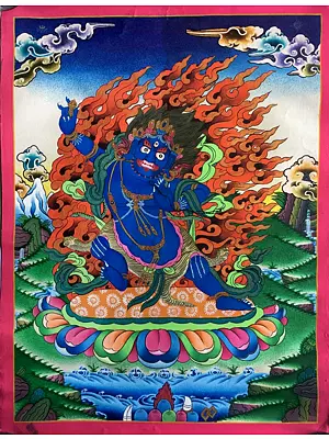Vajrapani Thangka (Brocadeless Thangka)