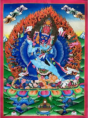 Yamantaka Thangka (Brocadeless Thangka)