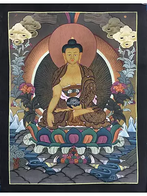Shakyamuni Buddha Thangka (Brocadeless Thangka)