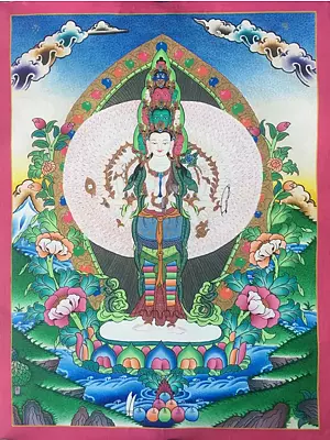 Lokeshvara Thangka (Brocadeless Thangka)