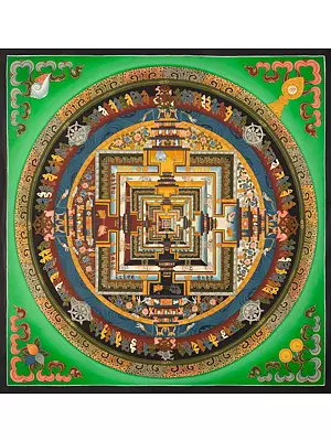 Big Kalachakra Mandala (Brocadeless Thangka)