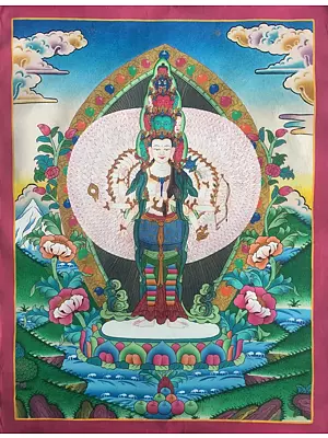 Lokeshvara Thangka (Brocadeless Thangka)