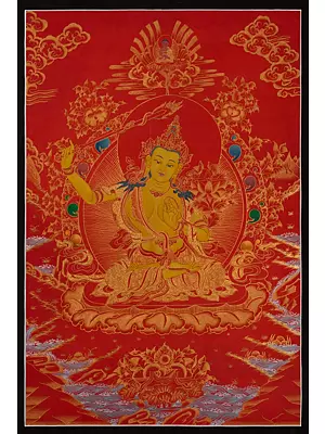 Manjushree Thangka (Brocadeless Thangka)