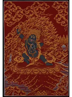 Vajrapani (Brocadeless Thangka)