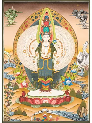 Lokeshvara thangka (Brocadeless Thangka)