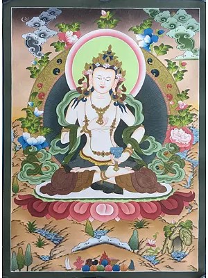 Avalokiteshvara | Chenrezig Thanka (Brocadeless Thangka)