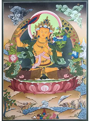 Manjushree Thangka (Brocadeless Thangka)