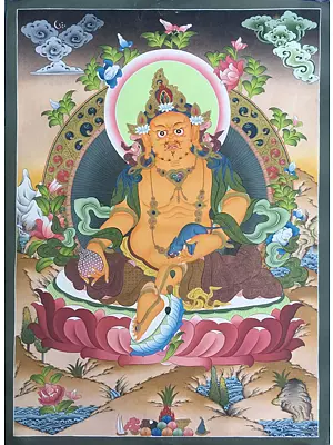 Dzambala Thanka (Brocadeless Thangka)