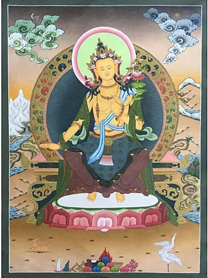 Maitri Buddha Thangka (Brocadeless Thangka)