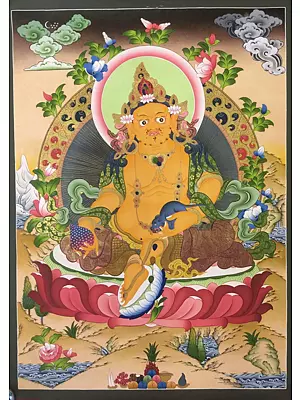 Dzambala (Brocadeless Thangka)