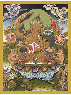 Manjushree Thangka (Brocadeless Thangka)