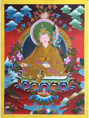 Guru Rinpoche/Guru Padmasambhava Thangka (Brocadeless Thangka)