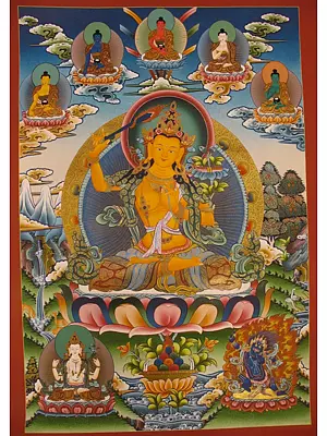 Manjushree (Brocadeless Thangka)